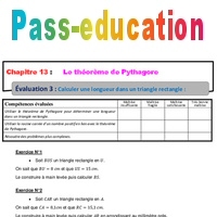 Calculer Une Longueur Dans Un Triangle Rectangle Examen Evaluation