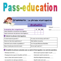 La Phrase Interrogative Valuation Grammaire Eme Primaire Pdf