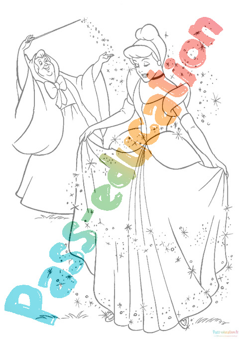 Coloriage Gratuit Fiches Cendrillon Pdf Imprimer