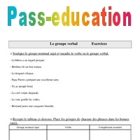 Groupe Verbal Exercices Grammaire 4eme Primaire