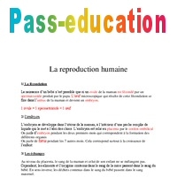 Reproduction Humaine Cours Lecon Sciences 5eme Primaire