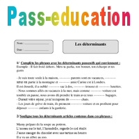 Déterminants - Exercices corrigés - Grammaire : 4eme Primaire - PDF à ...