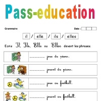 Il, elle - Ils ou elles - Exercices - Grammaire : 1ere Primaire - PDF à ...