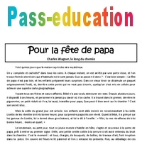 Pour La Fete De Papa Texte Lecture Comprehension 4eme 5eme Primaire