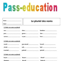 Pluriel Des Noms - Révisions : 6eme Primaire - PDF à Imprimer