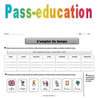 Emploi du temps - Exercices : 3eme Primaire - PDF à imprimer
