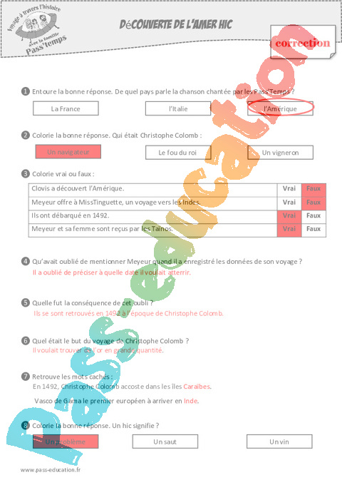 Découvrir l’Amer Hic! - Christophe Colomb - Famille Pass'temps