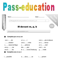 M devant m, p, b - Exercices avec correction : 5eme Primaire - PDF à ...