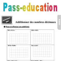 Additionner des nombres décimaux - Exercices, révisions : 4eme Primaire ...