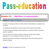 Coder et décoder - Cours : 1ere Secondaire - PDF à imprimer
