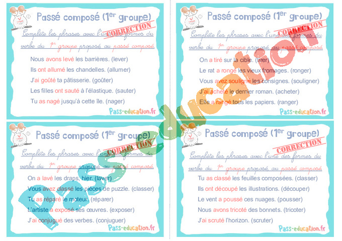 Pass Compos 1er Groupe Rituels Conjugaison 2eme 3eme pass-compos-1er-groupe-rituels-conjugaison-2eme-3eme