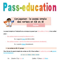 Le passé simple des verbes en ER et IR - Cours, Leçon de conjugaison ...