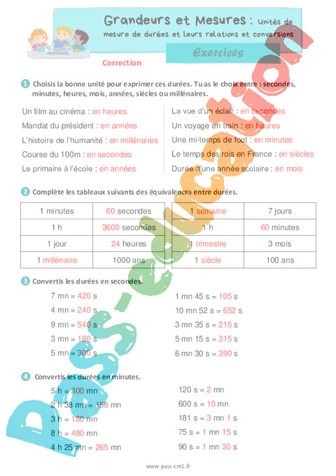 Unit s De Mesure De Dur es Et Leurs Relations Et Conversions 