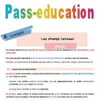 Les champs lexicaux - Cours de vocabulaire pour la : 6eme Primaire ...