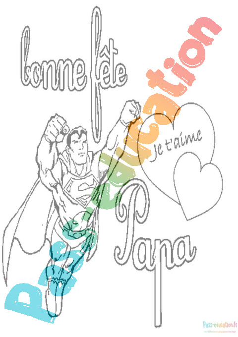 Coloriage Gratuit Pour Papa F te Des P res