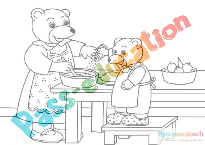 Coloriage Petit Ours Brun à Imprimer www.pass-education.be