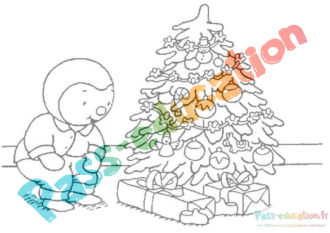 Coloriage gratuit - Fiches Tchoupi - PDF à imprimer