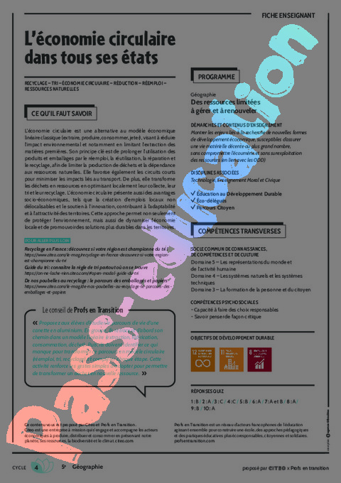 Environnement & développement durable : Kits pédagogiques gratuits