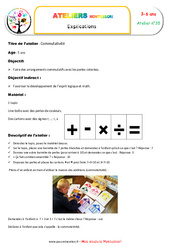 Commutativité - Combinaison des symboles et des chiffres : 2eme, 3eme Maternelle, 1ere, 2eme Primaire - PDF à imprimer