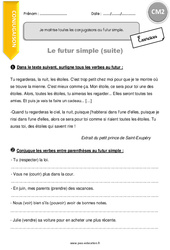 Futur simple des verbes en - dre et - oir - Exercices  : 5eme Primaire - PDF à imprimer