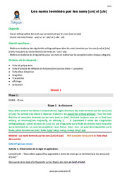 Séquence - Fiche de préparation Noms terminés par les sons - ure et - ule - Séquence - Fiche de préparation : 4eme Primaire - PDF à imprimer