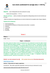 Mots contenant le son [j] avec - i, - il, - ill, - ll, - y - Séquence - Fiche de préparation : 4eme Primaire - PDF à imprimer
