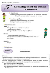 Naissance - Séquence - Fiche de préparation - Séance 1 - Développement des animaux : 1ere Primaire - PDF à imprimer