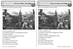 La randonnée - Je lis un texte, une image - Exercices de lecture : 2eme Primaire - PDF à imprimer