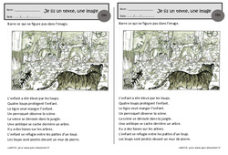 Les loups - Je lis un texte, une image - Exercices de lecture : 2eme Primaire - PDF à imprimer