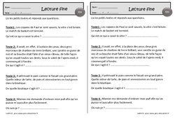 Lecture fine - Inférences - Exercices de lecture : 2eme Primaire