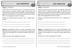 L’enfant bleu - Exercices de lecture - Les substituts : 2eme Primaire - PDF à imprimer