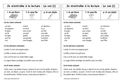 Son [i] - i - î - y - Phonologie - Etude des sons : 2eme Primaire - PDF à imprimer