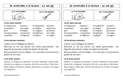 g - gu - Phonologie - Etude des sons : 2eme Primaire - PDF à imprimer
