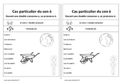 Fiche mémo élève - Son è devant 2 consonnes : 1ere, 2eme Primaire - PDF à imprimer
