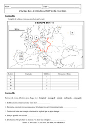 L'Europe dans le monde au XVIIIe siècle - Exercices corrigés : 2eme Secondaire
