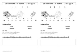 Son l - Phonologie - Etude des sons : 1ere Primaire - PDF à imprimer