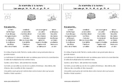 Sons pr, br, tr, dr, cr, gr, fr, vr - Phonologie - Etude des sons : 1ere Primaire - PDF à imprimer