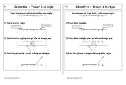 Tracer à la règle - Cours, Leçon : 1ere Primaire - PDF gratuit à imprimer