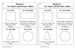 Carré, rectangle, triangle et rond - Cours, Leçon : 1ere Primaire - PDF gratuit à imprimer