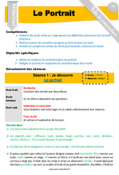Séquence - Fiche de préparation Ecrire un portrait - Production d'écrit - Séquence - Fiche de préparation : 4eme, 5eme Primaire - PDF à imprimer