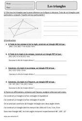 Triangles - Révisions  : 5eme Primaire - PDF à imprimer