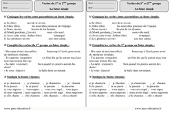 Futur simple - 1er ème groupe - Exercices  : 3eme Primaire - PDF à imprimer