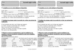 Accord sujet verbe - Exercices  : 3eme Primaire - PDF à imprimer