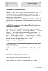 Verbe conjugué - Exercices  : 4eme Primaire - PDF à imprimer