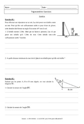 Trigonométrie - Synthèse - Exercices : 3eme Secondaire - PDF à imprimer