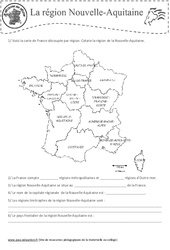 Nouvelle - Aquitaine - Je découvre ma région : 4eme, 5eme Primaire - PDF à imprimer