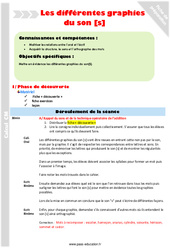 Ecrire le son [s] - Fiche de préparation : 4eme Primaire - PDF à imprimer