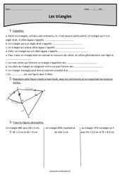 Triangles - Exercices  : 5eme Primaire - PDF à imprimer