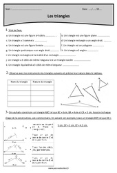 Triangles rectangles, isocèles et équilatéraux - Exercices : 5eme Primaire - PDF à imprimer
