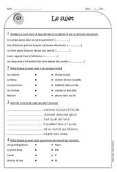 Groupe sujet - Exercices corrigés : 2eme Primaire - PDF à imprimer